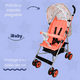 thumbnail image 3 of Carriola Bastón Ultra Ligera iBaby Vedo Estampado Plegado Plano Viajera rosa, 3 of 9