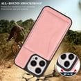 thumbnail image 5 of ELEHOLD Detachable Wallet Case for iPhone 13 Pro, RFID Blocking Magnetic Shockproof Leather Phone Case with Kickstand and Card Slots,Pink, 5 of 5