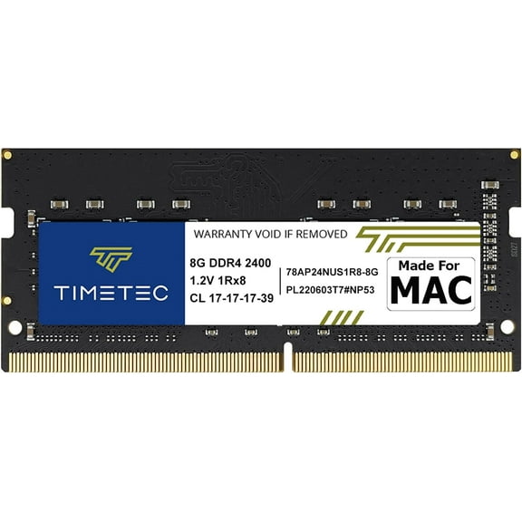 Timetec Hynix IC 8GB Compatible for Apple 2017 iMac 27-inch w/Retina 5K Display, 2017 iMac 21.5-inch w/Retina 4K or Non-Retina Display DDR4 2400MHz PC4-19200 1Rx8 CL17 SODIMM Memory (Single Rank 8GB)