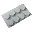 thumbnail image 2 of 8-Cavity Silicone Baking Mold - Non-Stick Cake Pan for Muffins Cupcakes Soap - Flexible Baking Tray - Pear, 2 of 7