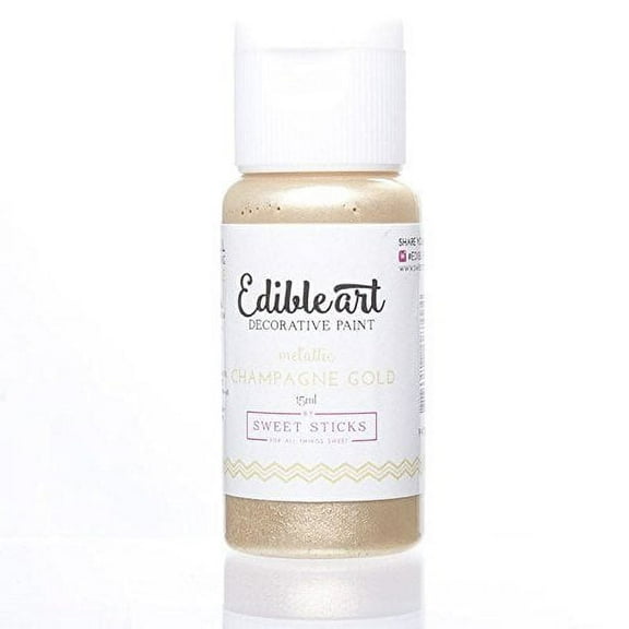 Sweet Sticks Edible Art Decorative Paint Champagne Gold 15ml