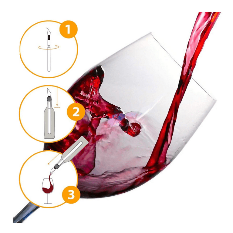 Bella Wine Chillers - Set of 2 Stainless Steel Wine Chiller Stick, 4 Wine  Markers and Wine Stopper. Iceless Wine Chiller Rod with Aerator and Pourer.