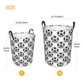 thumbnail image 3 of Zufioo Happy Soccer Print Round Dirty Clothes Basket, Waterproof Standing Dirty Clothes Bag, Suitable for Home, Bathroom, Car Trunk-Small, 3 of 6