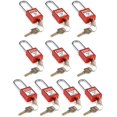 thumbnail image 2 of QWORK Lockout Tagout Locks, Safety Padlock, 10 Padlocks with 20 Keys, for Lock Out Tag Out Stations and Devices, 2 of 8