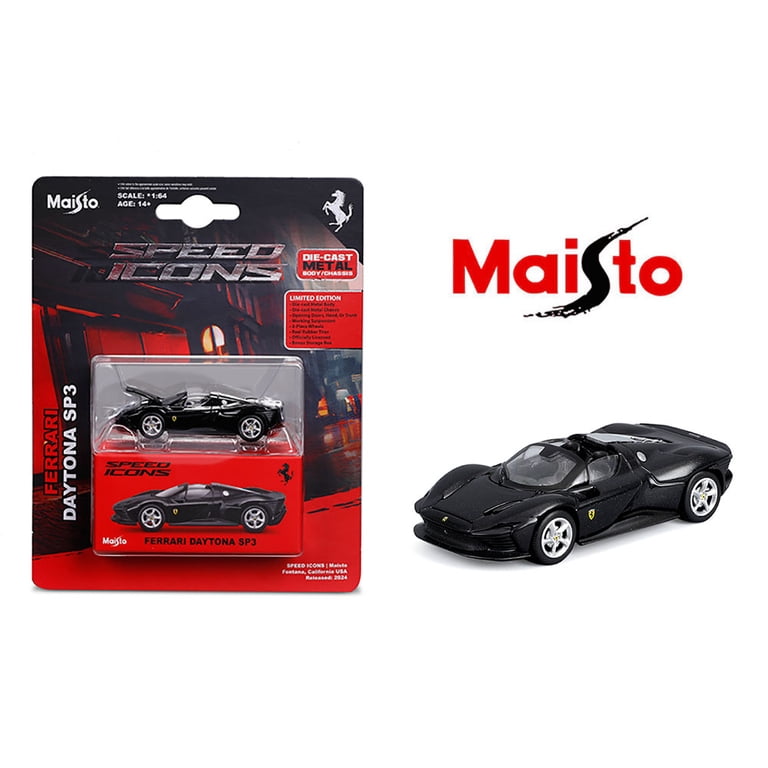 Maisto 1:64 Speed Icons Ferrari Daytona SP3 – Black - Walmart.com