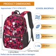 thumbnail image 1 of Football and Trophy Red Pattern 17" Waterproof Oxford School Backpacks for Teens, S-Shape Padded Straps, for School, Travel, Hiking, Camping, 1 of 2