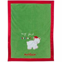 Personalized Sandra Magsamen My First Christmas Blanket