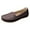 Coffee, variant on Womens Loafers Stitching Leather Hollow out Giltter Rhinestone Flat Shoes Comfy Orthopedic Shoes Soft Sole Lightweight Moccasins Coffee Size 7