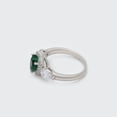 thumbnail image 3 of Anillo Compromiso Promesa Amor Esmeralda y Swarovski Oro Lam blanco 6, 3 of 7