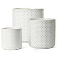 thumbnail image 3 of BEMAY 6+8+10 inch Plant Pots, Ceramic Flower Pots for Plants, Raised Dots Planter Pots for Home/Office, Indoor Planters with Drainage Hole and Plug, Glaze Arctic White F lower  Pots, 3 of 12