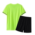 thumbnail image 3 of KPOPLK Boys Athletic Shorts and Performance T-Shirt Summer Teen Boy Crew Neck Short Sleeve Clothes Outfit Set, Kids Size 5-6 Years,Green, 3 of 3