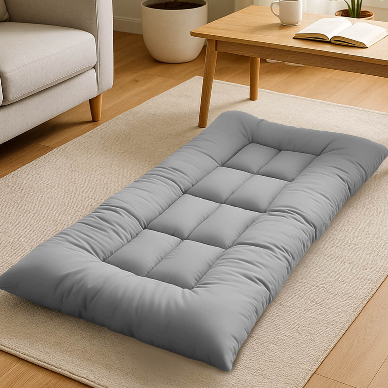 Dog Sofa Bed Pad - Camping Dog Bed Pet Bed - Outdoor, Waterproof, Washable, Water-Resist, Large, Durable, Portable Travel Pet Mat, Soft Thick Polyester Pet Pad Slip Bottom