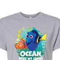 thumbnail image 3 of Disney Finding Dory - Ocean Here We Come - Juniors Cropped Cotton Blend T-Shirt, 3 of 5