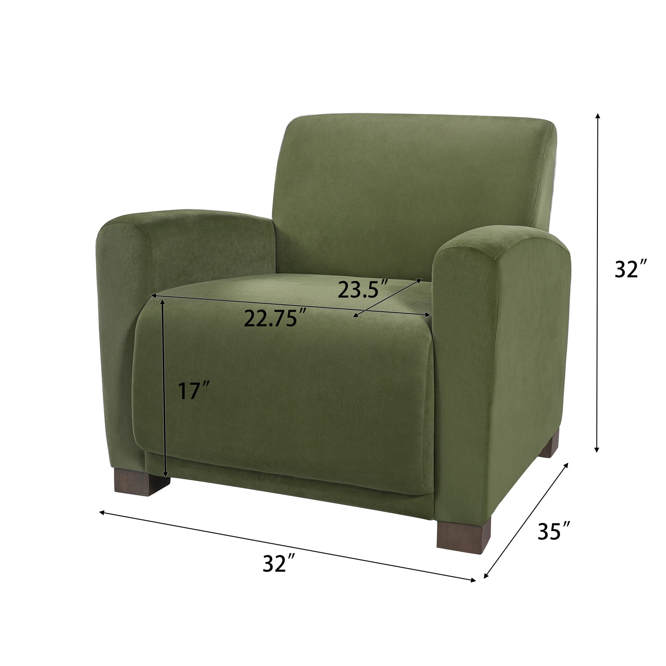 Christopher Knight Home Modern Upholstered Accent Arm Chair for Living Room Bedroom, Olive Green, Set of 2