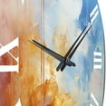 thumbnail image 4 of Designart "Canvas of the Skies Cloudy Artistry I" Landscapes Oversized Wall Clock, 4 of 5