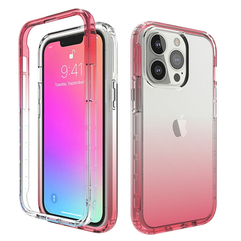 iPhone 11 Pro Max Case with Built in Screen Protector,Dteck Full-Body  Shockproof Rubber Hybrid Protection Crystal Clear PC Back Protective Phone  Case