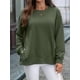 thumbnail image 5 of Sudaderas de Gran Tamaño para Mujer, Sudaderas de Larga, Camisetas con Abertura Lateral, Tops, Conjuntos para Adolescentes. Verde XXL, 5 of 10