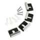 thumbnail image 3 of Kit de 4 clips para soporte de espejo, montaje en pared, sin marco Negro Plata S, 3 of 9