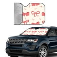 thumbnail image 4 of XMXY Car Sun Shade Windshield, Watercolor Valentine's Day Bow Automotive Front Window Sun Visor for Cars SUV Trucks, Small Size, 4 of 8