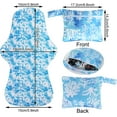 thumbnail image 4 of 7 in 1 Reusable Menstrual Pads Washable Overnight Cloth Panty Liners Period Pads 13x7.5inch, 4 of 7