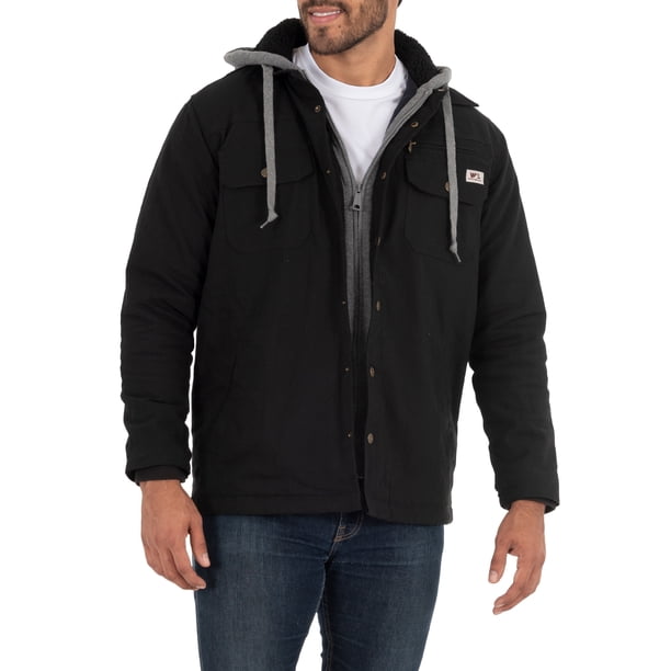 Wells Lamont Quilted Flex Canvas Thermal Sherpa Lined Shirt Jacket