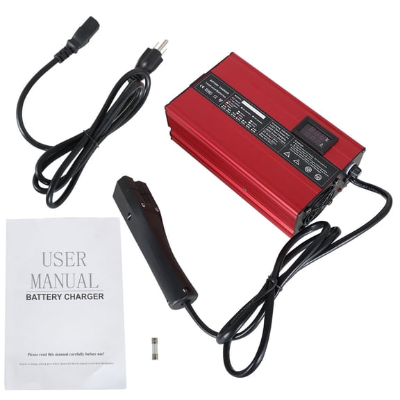 EPOTOOR Golf Cart Battery Charger 48V 10A "Triangle" 3 Pin Plug fit for EZGO RXV and TXT
