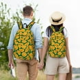 thumbnail image 4 of Yiaed Orange Lemon Print Print Laptop Backpack Travel Canvas Backpack Vintage Aesthetic Backpack for School Knapsack Backpack Backpack for School-Small, 4 of 5