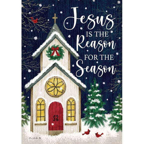 Christmas Church 5251 Decorative Flag