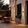 thumbnail image 6 of MMJ Solar Lights Outdoor Wall Mount Up Down Dual Head LED Sconce 3 Color Modes Dusk To Dawn IP65 Waterproof Black House Garage Garden Patio, 6 of 6