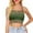 Army Green, variant on Women Solid Color Lace Crop Top Lace Adjustable Shoulder Strap