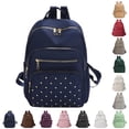 thumbnail image 2 of Quilted Studded Mini Backpack Purse for Women, Lightweight Oxford Small Backpack Handbag with Multi Pockets, Fashion Casual Daypack Shoulder Bag for Shopping Travel Daily Use, 2 of 6