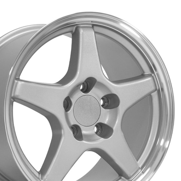 Réplique 17 Pouces CV01 Compatible avec Chevrolet Corvette ZR1 17x9.5 Argent