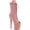 Baby Pink Faux Suede/Baby Pink Faux Suede, variant on Women's Pleaser Flamingo 1051FS Mid Calf Open Toe Bootie