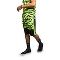 thumbnail image 3 of Victorious Men's Reflective Band Tige Stripe Pattern Short Sleeve Top and Shorts Tracksuit Set - Neon Yellow - 5X-Large, 3 of 6