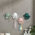 thumbnail image 3 of Adhesive Toothbrush Holder Cactus Appearance No Drilling Multifunction Toothbrush Organizer, 3 of 8