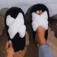 thumbnail image 2 of SBYOJLPB Solid Color Slipper for Women Winter Warm Comfortable Open-Toe Slippers, 2 of 8