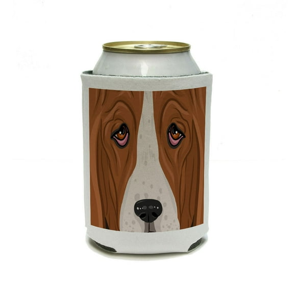 Basset Hound Face - Close up Dog Pet Can Cooler Drink Insulator Beverage Insulated Holder