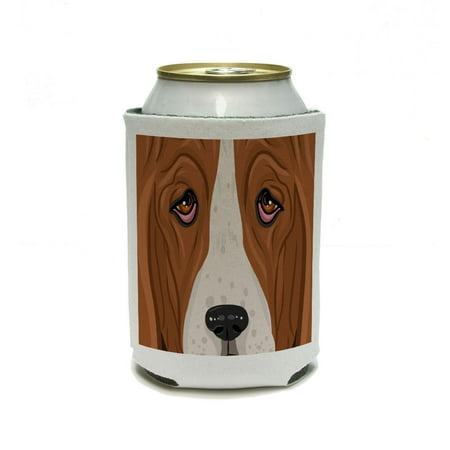 Basset Hound Face - Close up Dog Pet Can Cooler Drink Insulator Beverage Insulated