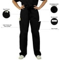 thumbnail image 3 of HeedFit Long-Lasting, Workwear, Unisex Scrub Pants, xl, Black, 3 of 6