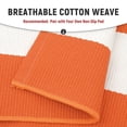 thumbnail image 5 of iOhouze Outdoor Rugs Orange and White Striped Area Rug 4x6 ft Washable Indoor Outdoor Cotton Floor Carpet Rug Fall Rugs, 5 of 8