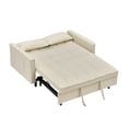 thumbnail image 6 of Modern Corduroy 3 in 1 Convertible Sleeper Sofa Bed with Back and 2 Pillows, Pull-Out Bed Loveseat with Pockets for Living Room , Bedroom (Beige), 6 of 7