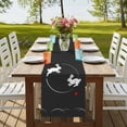 thumbnail image 4 of Table Runners 72 Inches Long Dress Scarves, Black Modern Farmhouse Kitchen/Dining Table Runner, Coffee Tablerunners, Farmhouse Rabbit Abstract Art 18x72 Inch, 4 of 9
