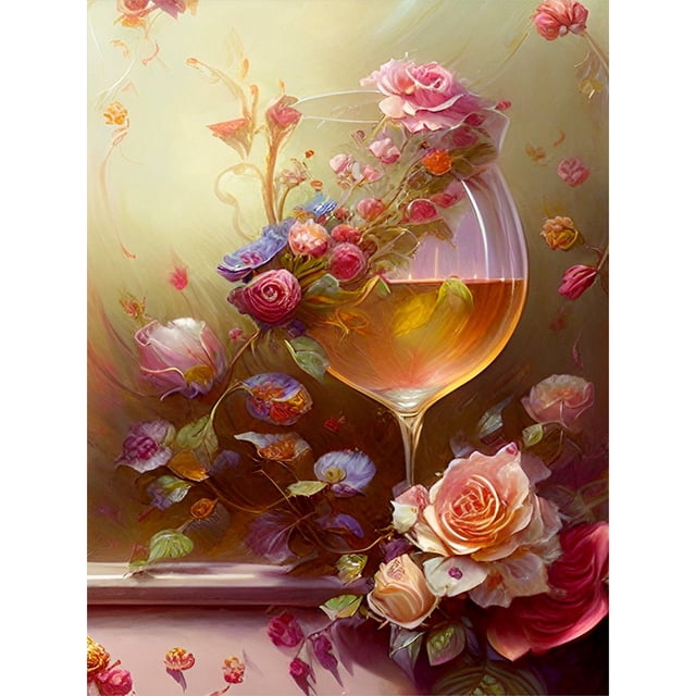 Pintura de diamante 1 5D DIY Kit de flor de taladro redondo completo Decoración del hogar Arte Artesanía Hugtrwg Para estrenar