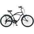 thumbnail image 5 of Beach Cruiser Bike, Men and Women, 18-Inch Steel Frame, 26-Inch Wheels, 7-Speed Twist Shifters, Black, 5 of 6