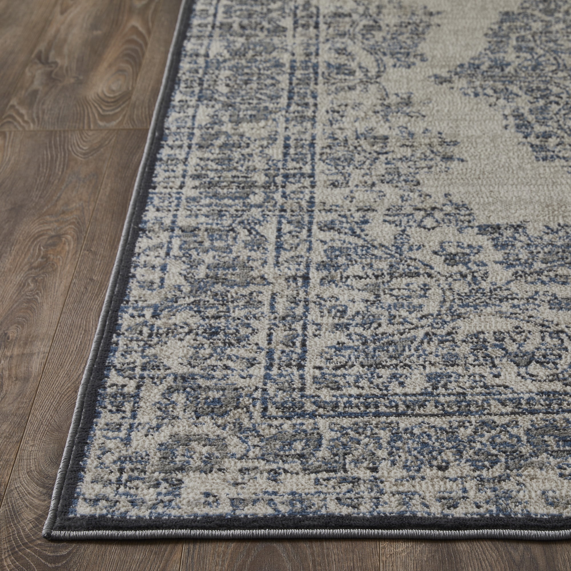 Loomaknoti Celena Amiber 2' x 3' Oriental Indoor Runner Rug , Cream/Blue