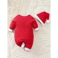 thumbnail image 6 of WIBACKER My First Christmas Baby Boy Girl Cotton Outfit Newborn Santa Claus Costume Set Infant Xmas Romper Jumpsuit 6-9 Months, 6 of 13