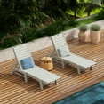 thumbnail image 6 of WestinTrends Malibu Outdoor Chaise Lounge Set of 2, All Weather Poly Lumber Patio Pool Lounge Chair with 5 Posistions Backrest, Sand, 6 of 9