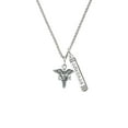 thumbnail image 2 of Delight Jewelry Silvertone Caduceus - LPN Silvertone Courage Strength Wisdom Honesty Bar Charm Necklace, 23", 2 of 4