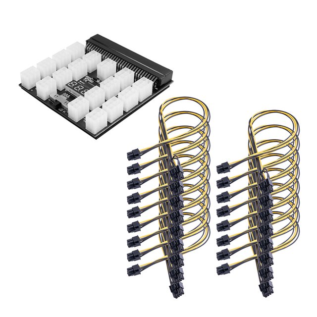 Placa de conexión del módulo de alimentación para el medidor de voltaje de la fuente de alimentación del servidor 750W-1200W Kit de cable adaptador de 6 pines FleinngHoz JD716273377