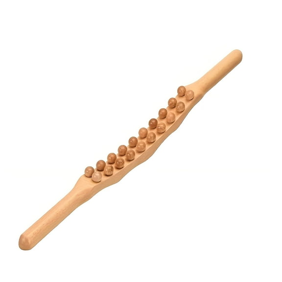 XIRQI Lymphatic Drainage Wood Therapy Massage Roller-Lead-Free,Fascia Blaster For Cellulite Reduction On Neck,Back,Waist & Legs